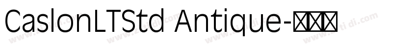 CaslonLTStd Antique字体转换